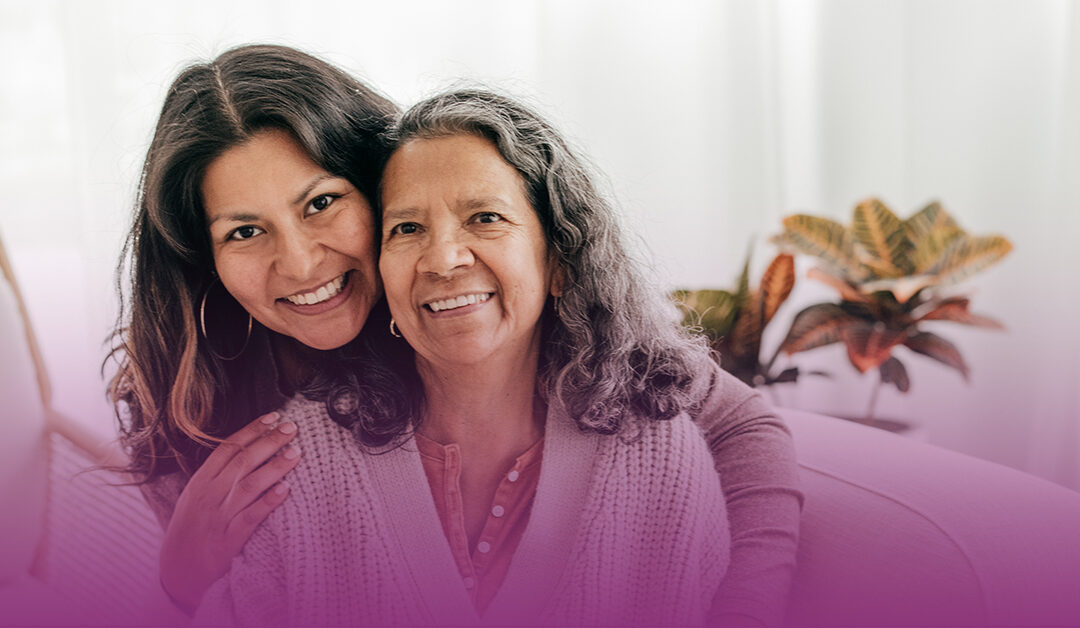 Senior mom & adult daughter