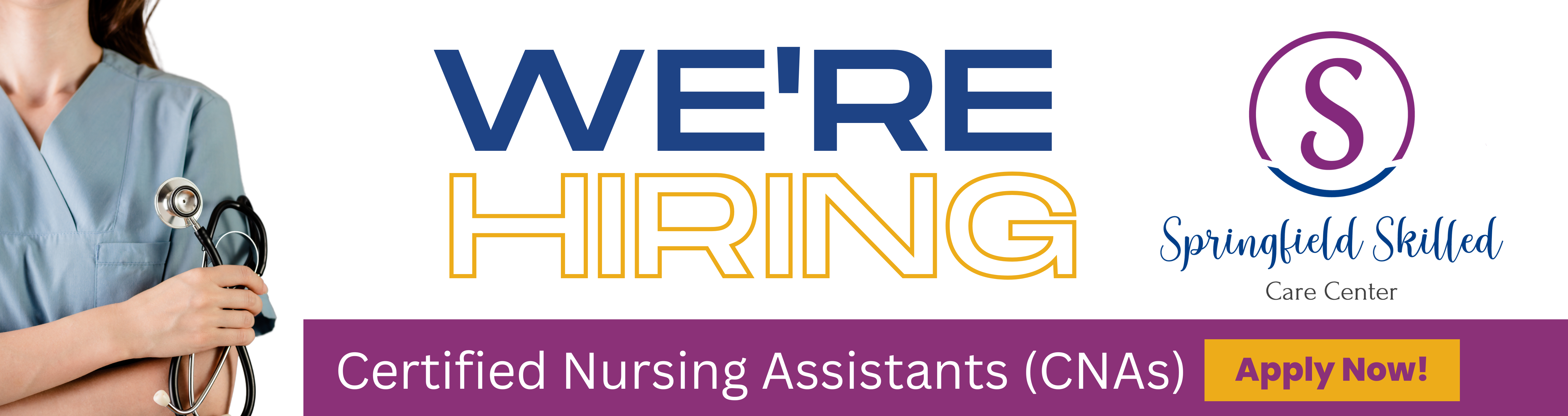 Springfield Skilled is Hiring<br />
Nurses<br />
Registered nurse<br />
Rn<br />
LPN<br />
CNA<br />
CMT